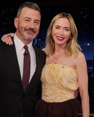 Emily Blunt Dazzles In A Unique Dress On Jimmy Kimmel Live 2026