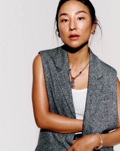 Greta Lee Exudes Elegance In Grey Ensemble For Financial Times Photoshoot 2026