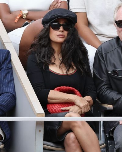 Salma Hayek Stuns In Black Ensemble At The 2026 French Open