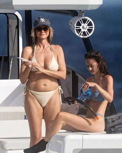 Heidi and Leni Klum in Bikinis on a Boat in St Barths July 2026 - Photo 6