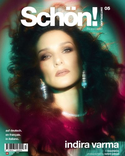 Indira Varma for Schon in Switzerland November 2023