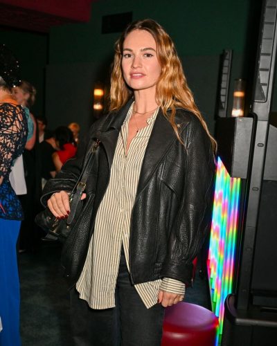 Lily James at End of the Rainbow Press Night Afterparty in London 2026