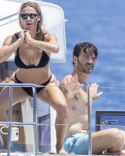 Michelle Hunziker Practicing Yoga on a Boat in the Aeolian Islands 2026