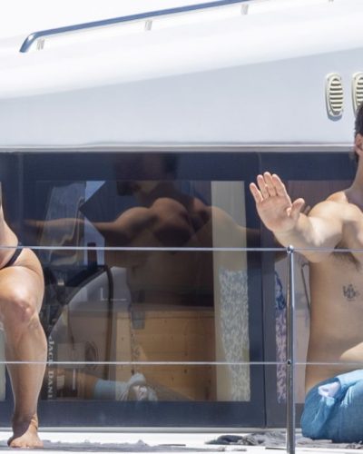 Michelle Hunziker Practicing Yoga on a Boat in the Aeolian Islands 2026 - Photo 5