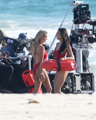 Shay Mitchell and Hassie Harrison Film Scenes for Baywatch Reboot in Malibu 2026 - Photo 3