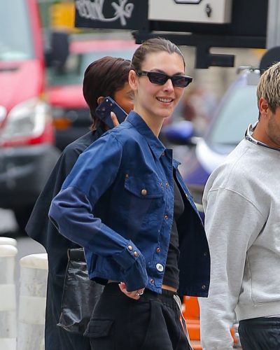 Vittoria Ceretti Departs Sant Ambroeus Restaurant in New York City April 2026